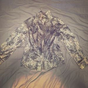 STUNNING faux snake rain jacket